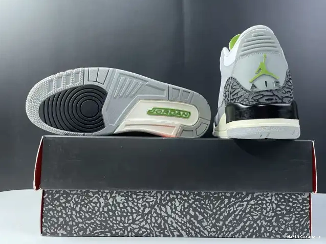 MaikeSneakers Retro 3 Jordan Air 136064-006 Chlorophyll 0521